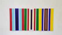 Drieluik coloured stripes